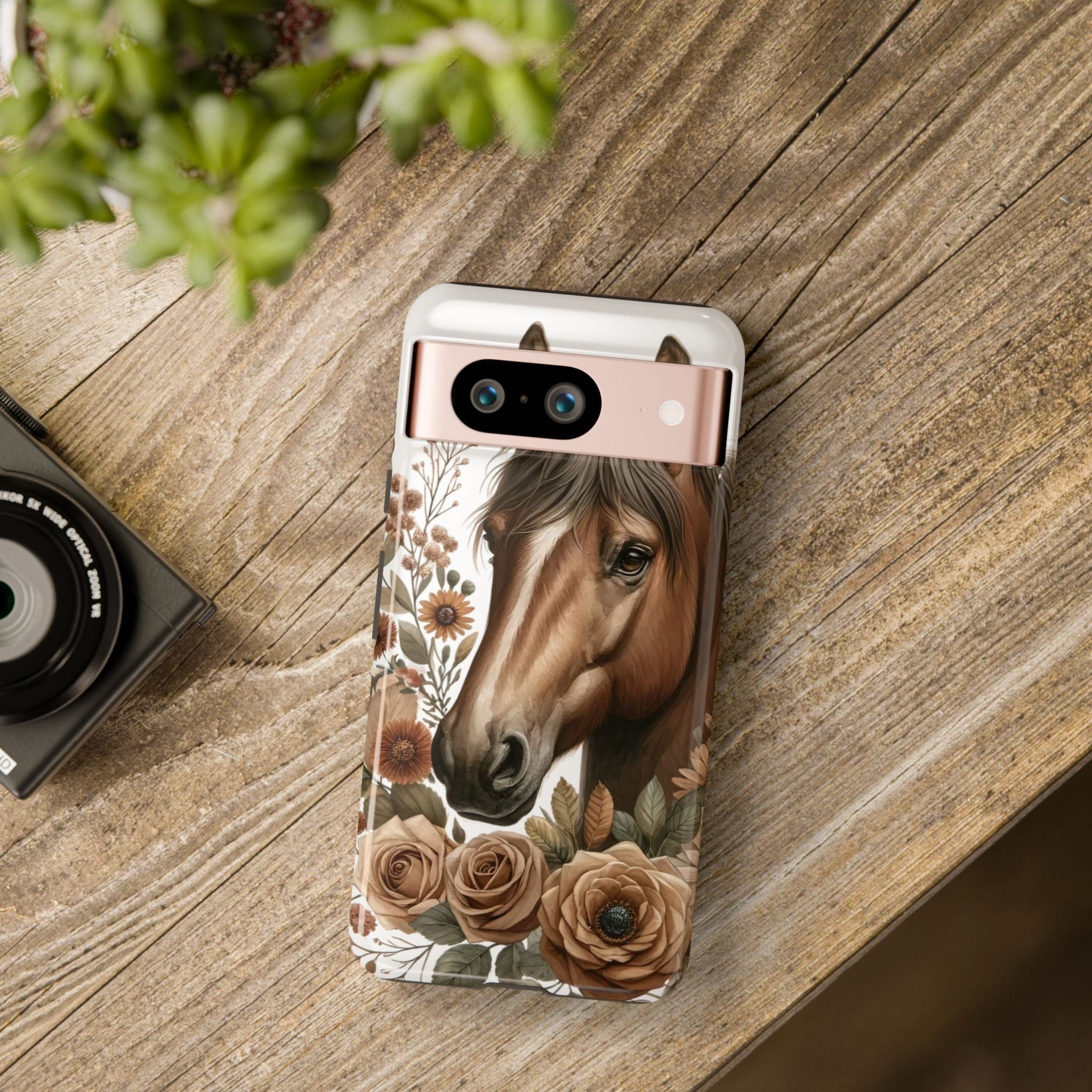 Painted Horse & Roses – Phone Case