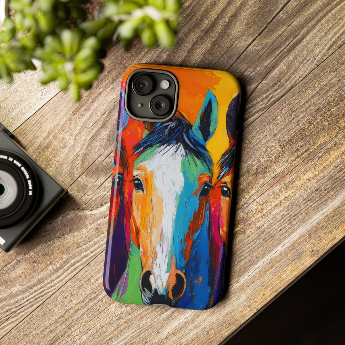 Colorful Horse Head Phone Case