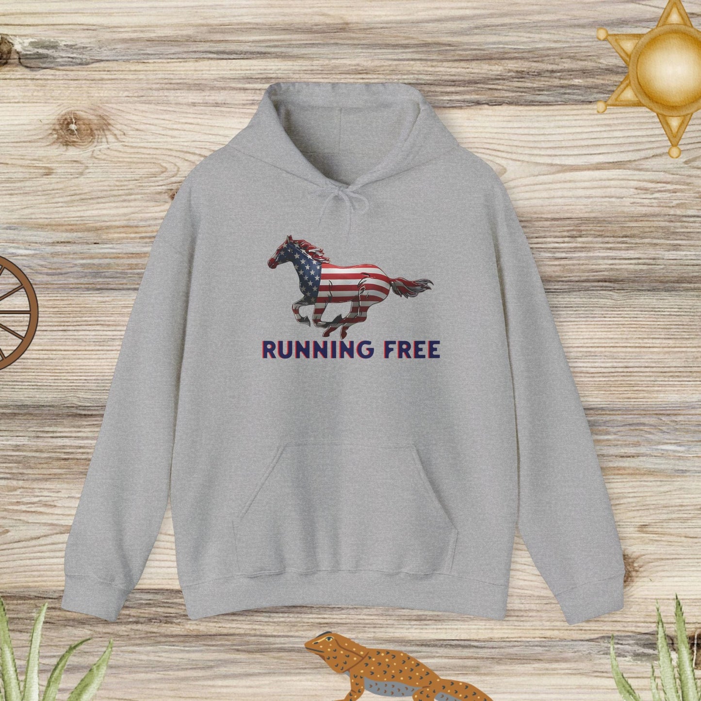 Unisex Heavy Blend™ Hooded Sweatshirt: Running Free