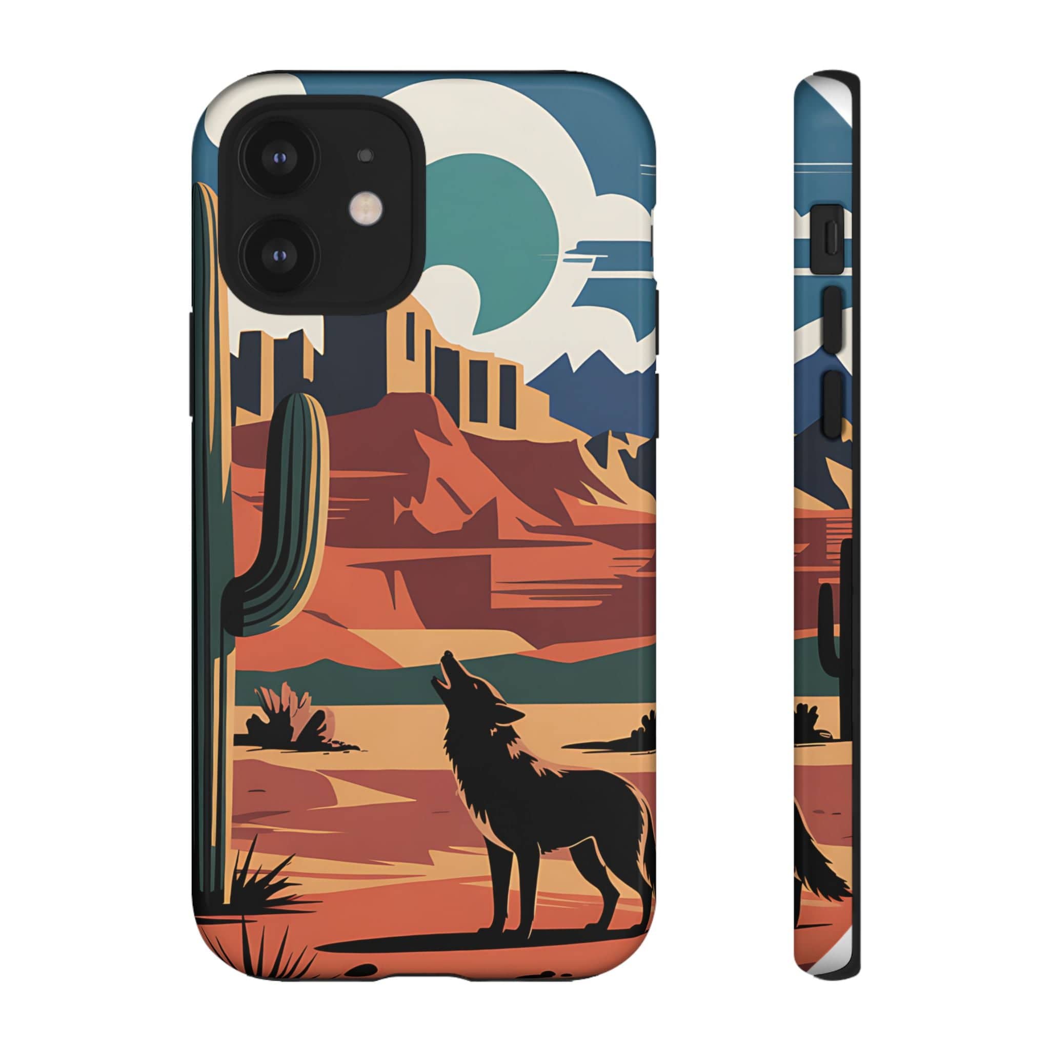 Mountain and Wolf -Phone Case