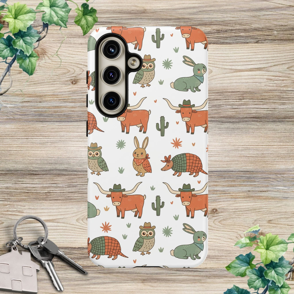 Armadillo, Longhorn, Owl & Bunny Pattern-Phone Case