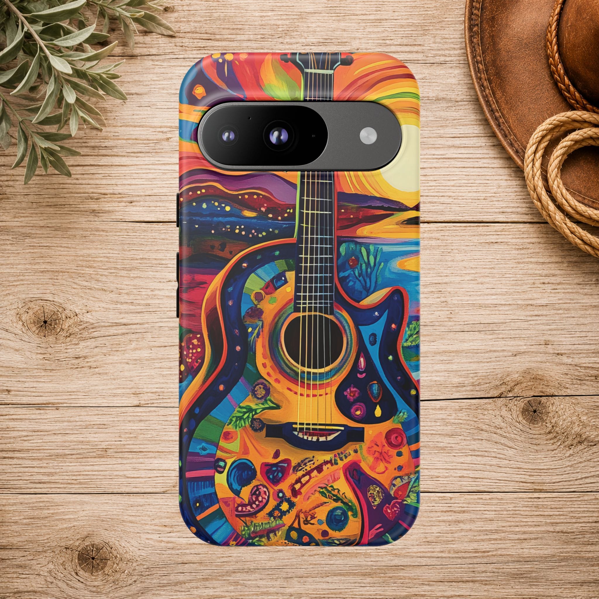 Psychedelic Sunset Guitar Phone Case