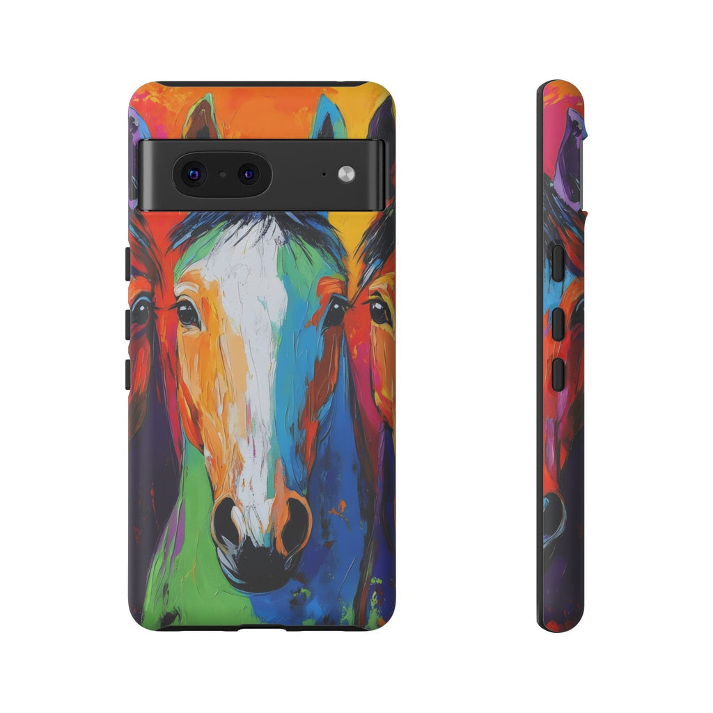 Colorful Horses Head - Phone Case