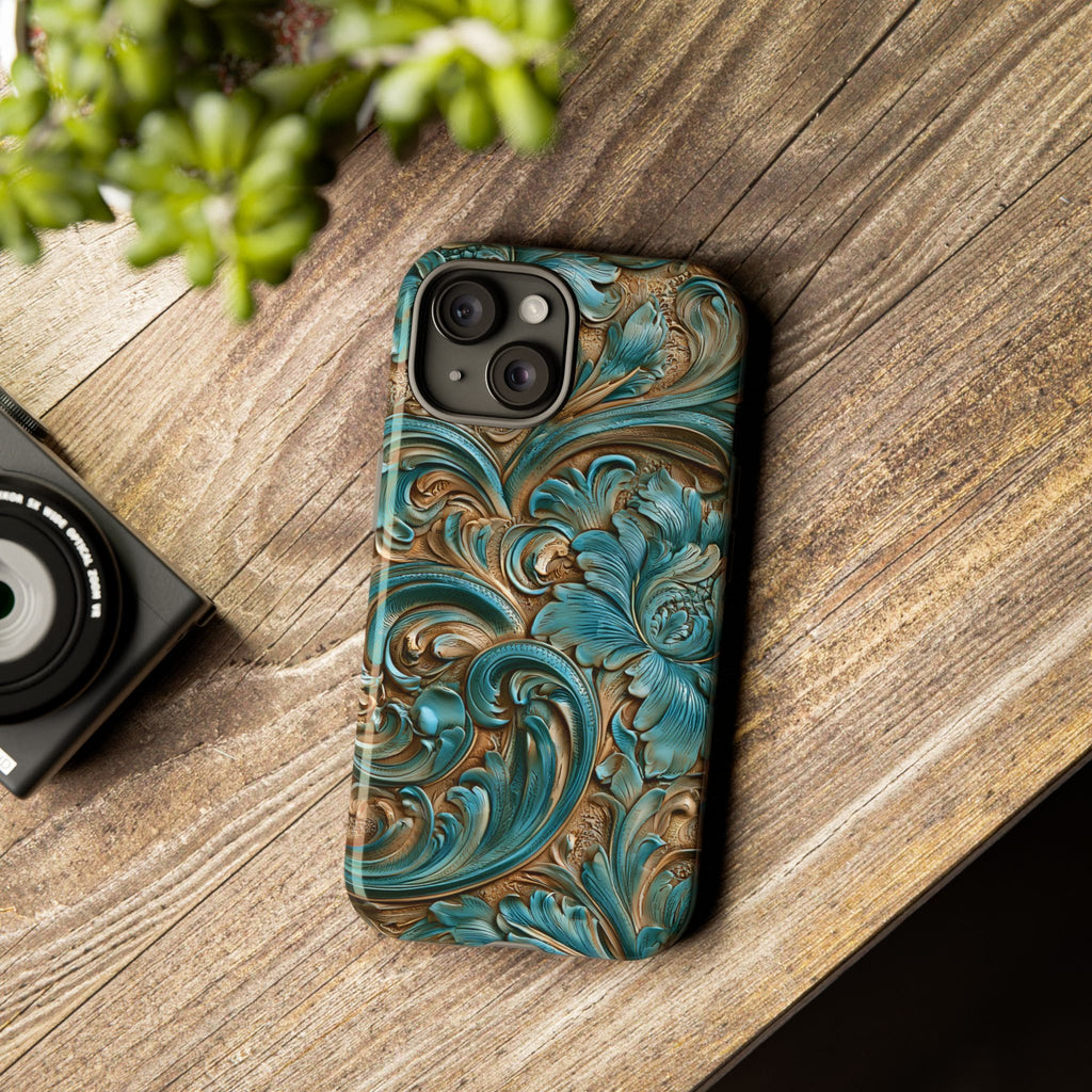 Turquoise  Western Tough Phone Case