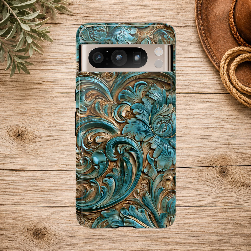 Turquoise  Western Tough Phone Case