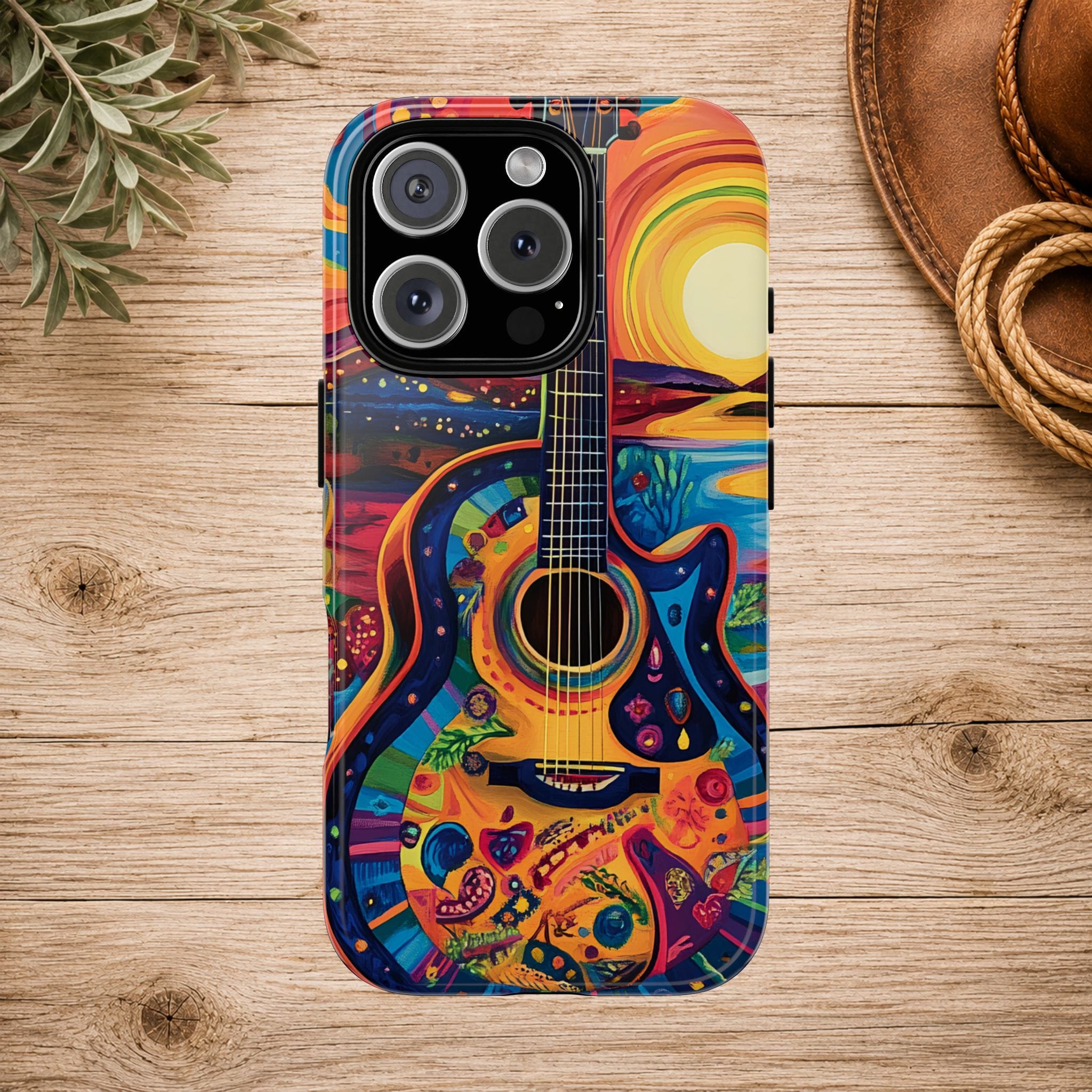 Psychedelic Sunset Guitar Phone Case