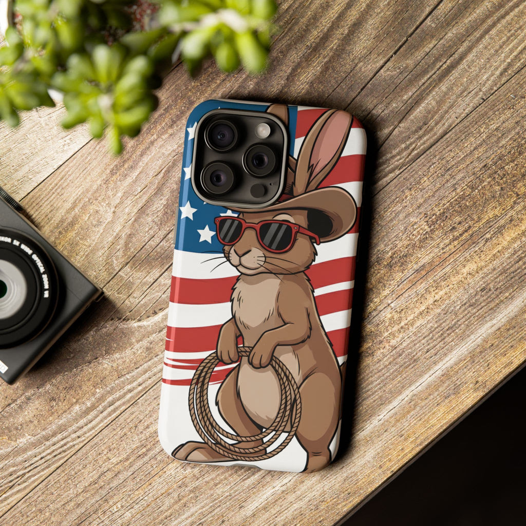 Patriotic Cowboy Bunny Phone Case