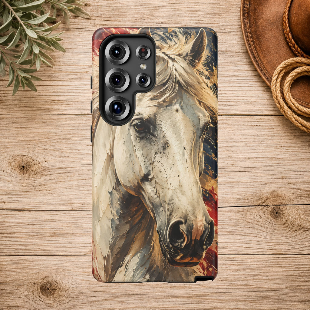 Patriotic White Horse Phone Case