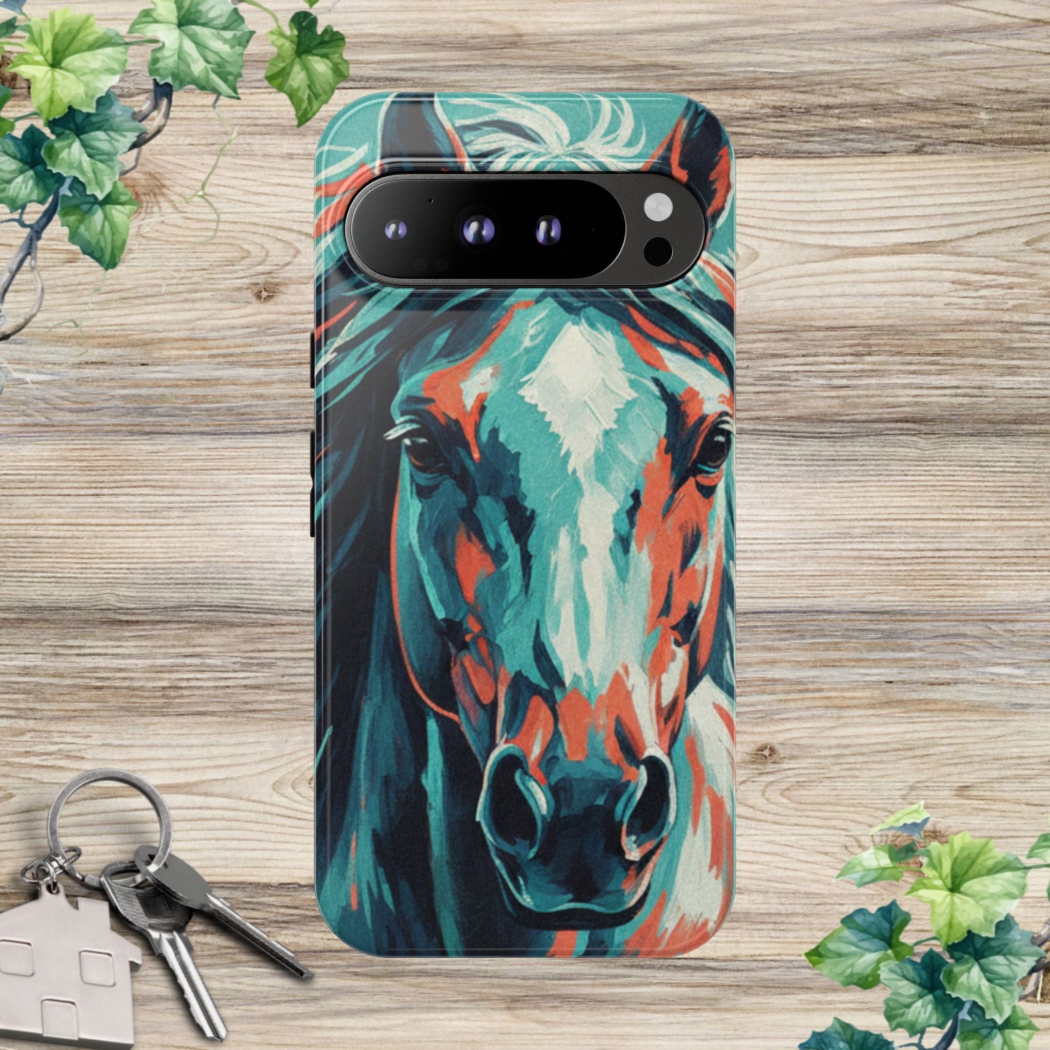 Colorful Horse Head – Turquoise