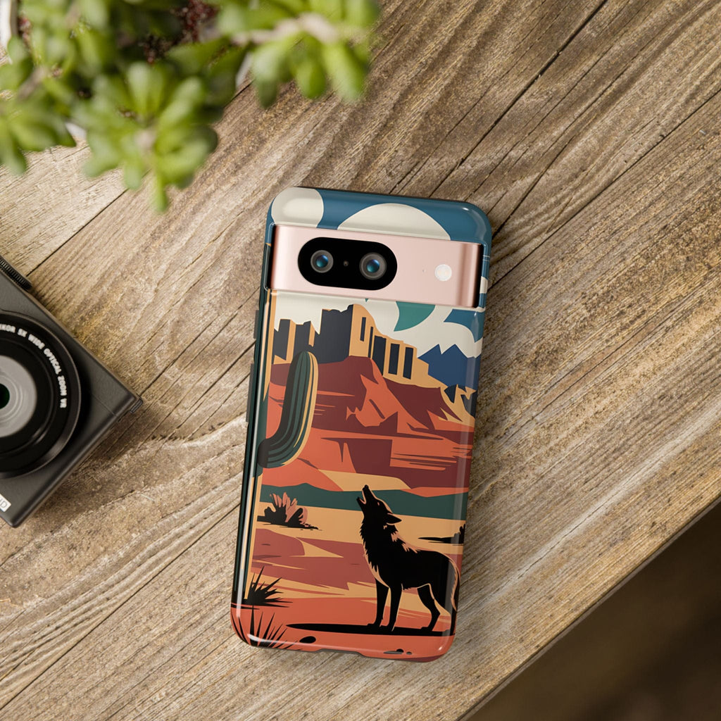 Mountain and Wolf -Phone Case