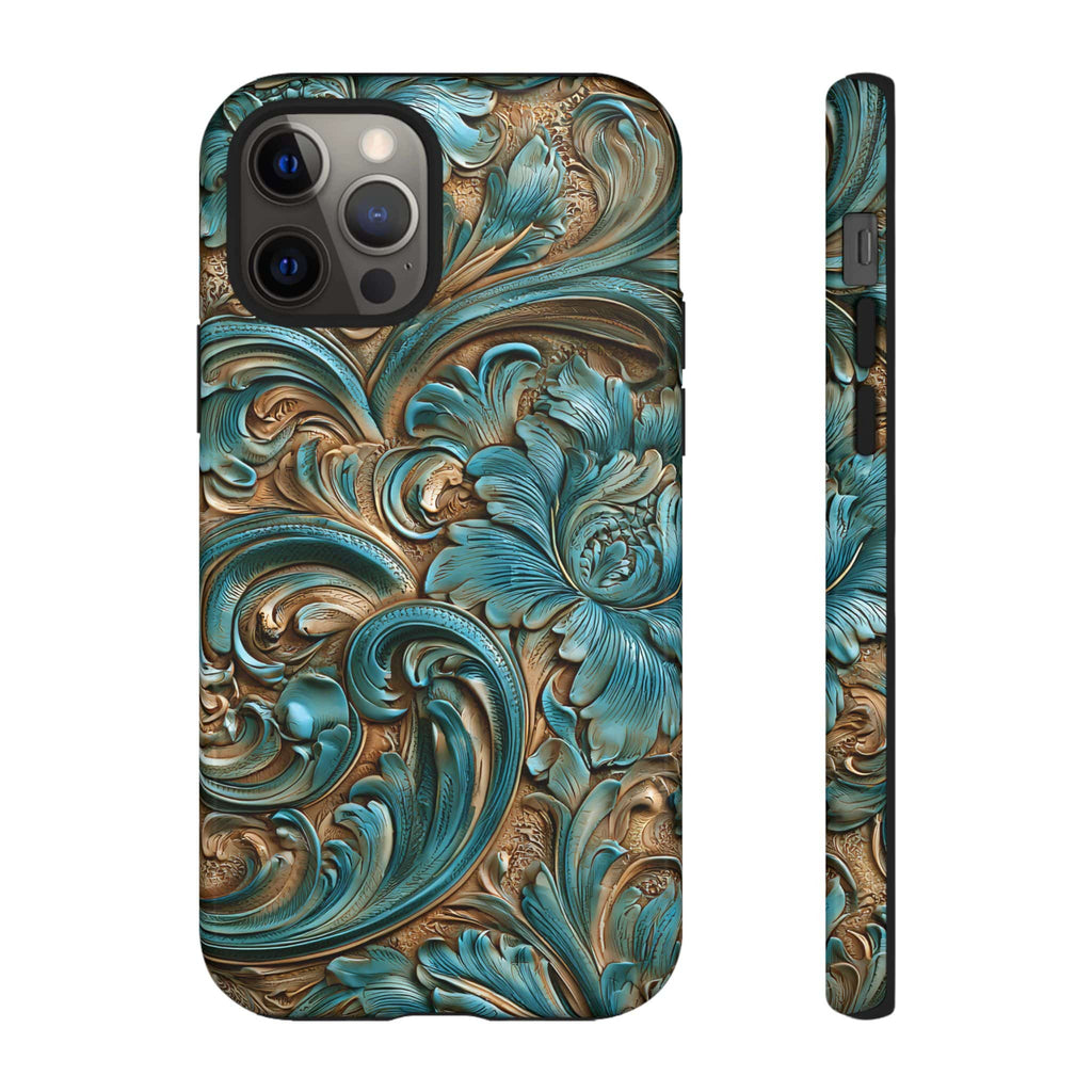 Turquoise  Western Tough Phone Case