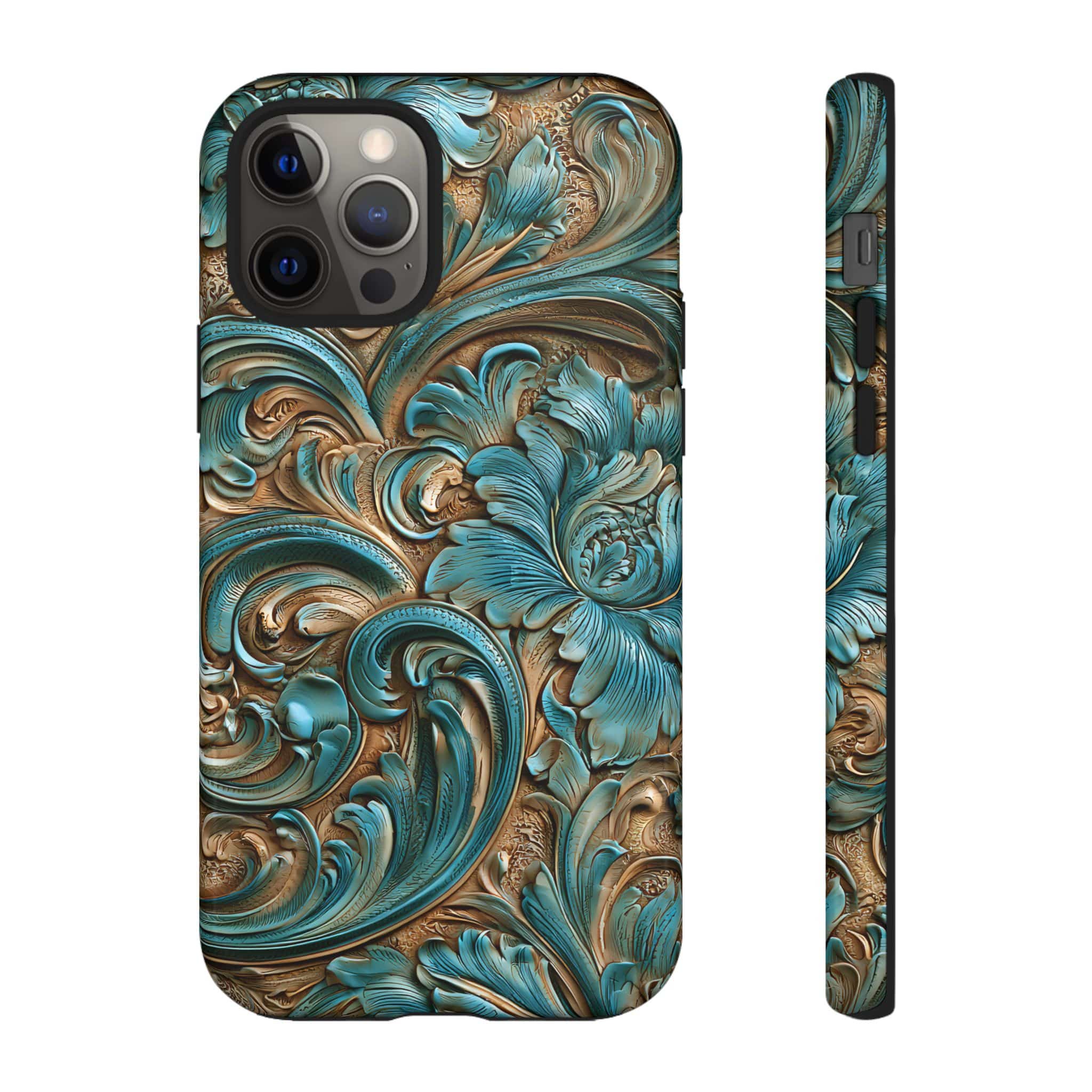 Turquoise  Western Tough Phone Case