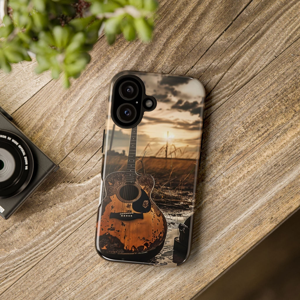 Guitar in a Wet Field -Phone Case