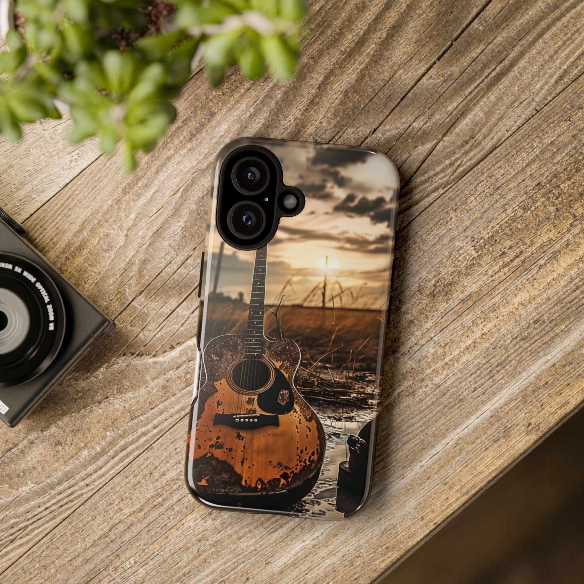 Guitar in a Wet Field -Phone Case