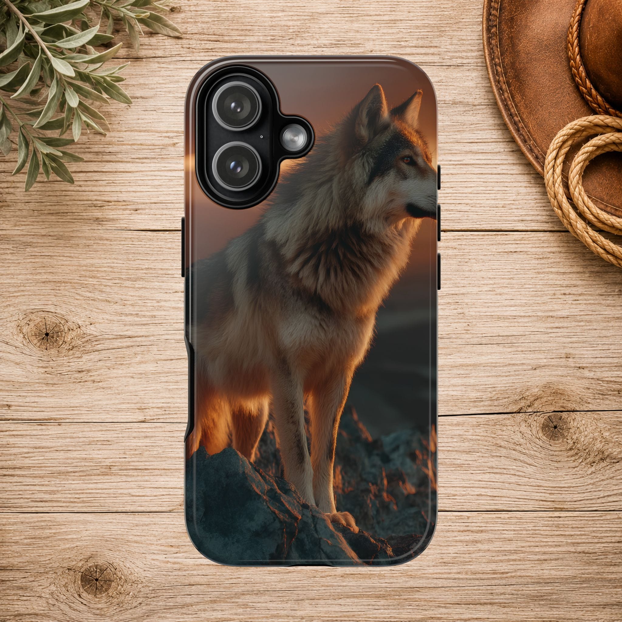 Wolf Sunset Phone Case
