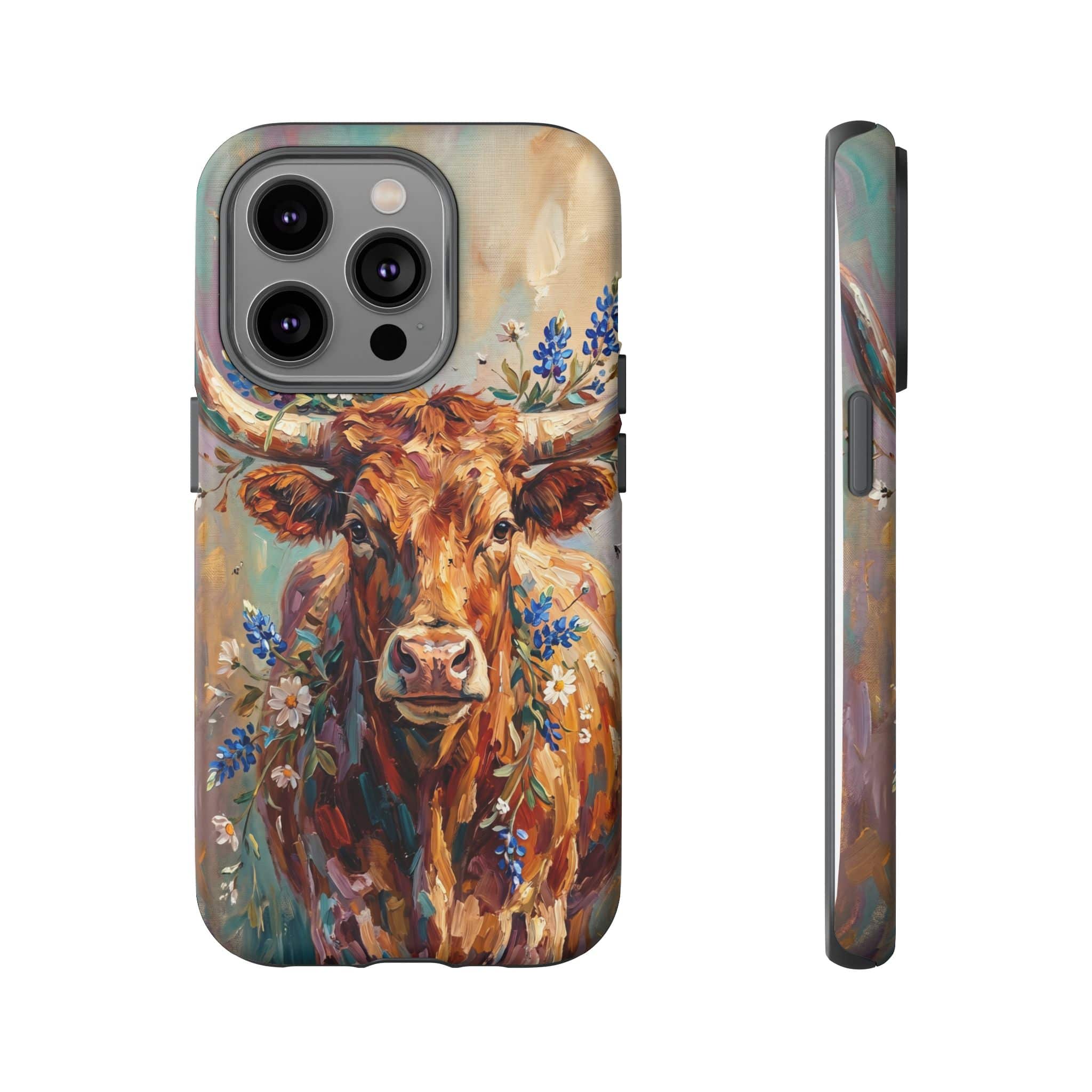 Texas Bluebonnet Longhorn Phone Case