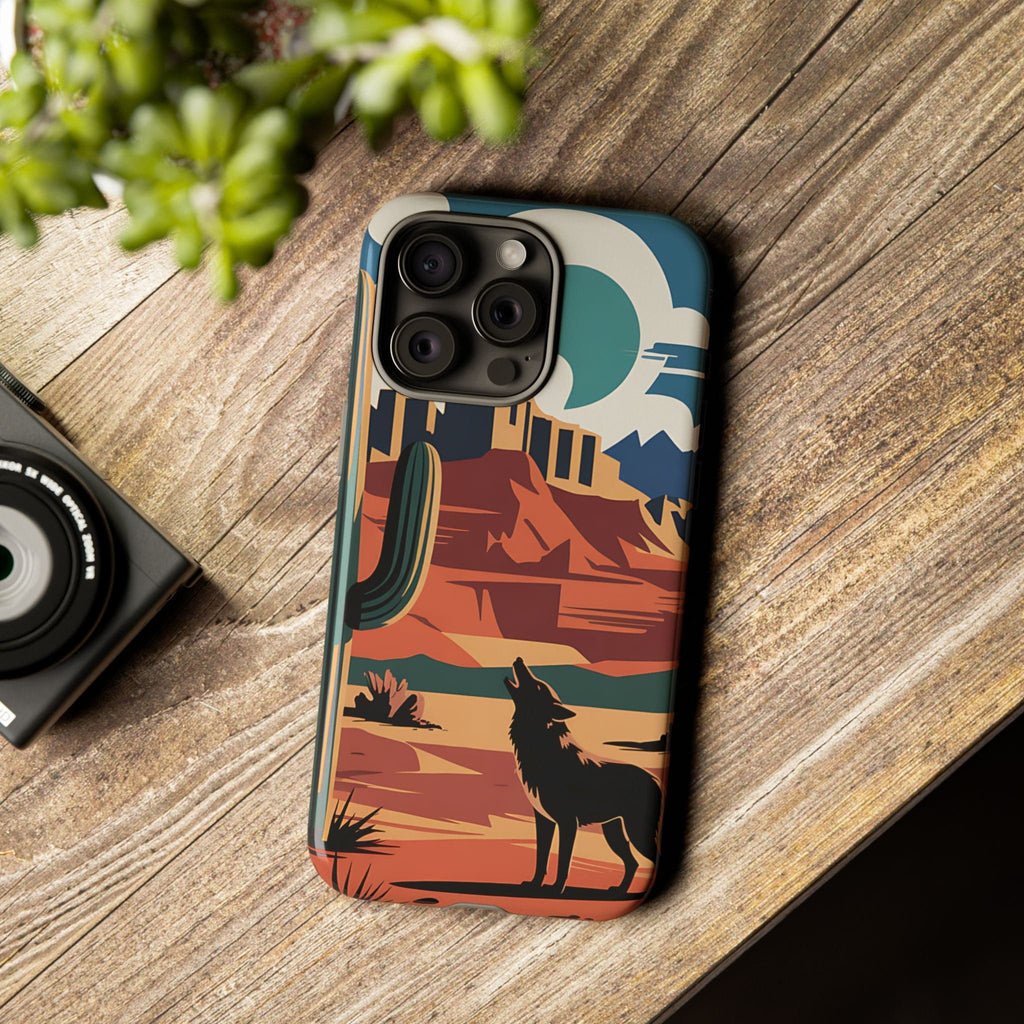 Mountain and Wolf -Phone Case