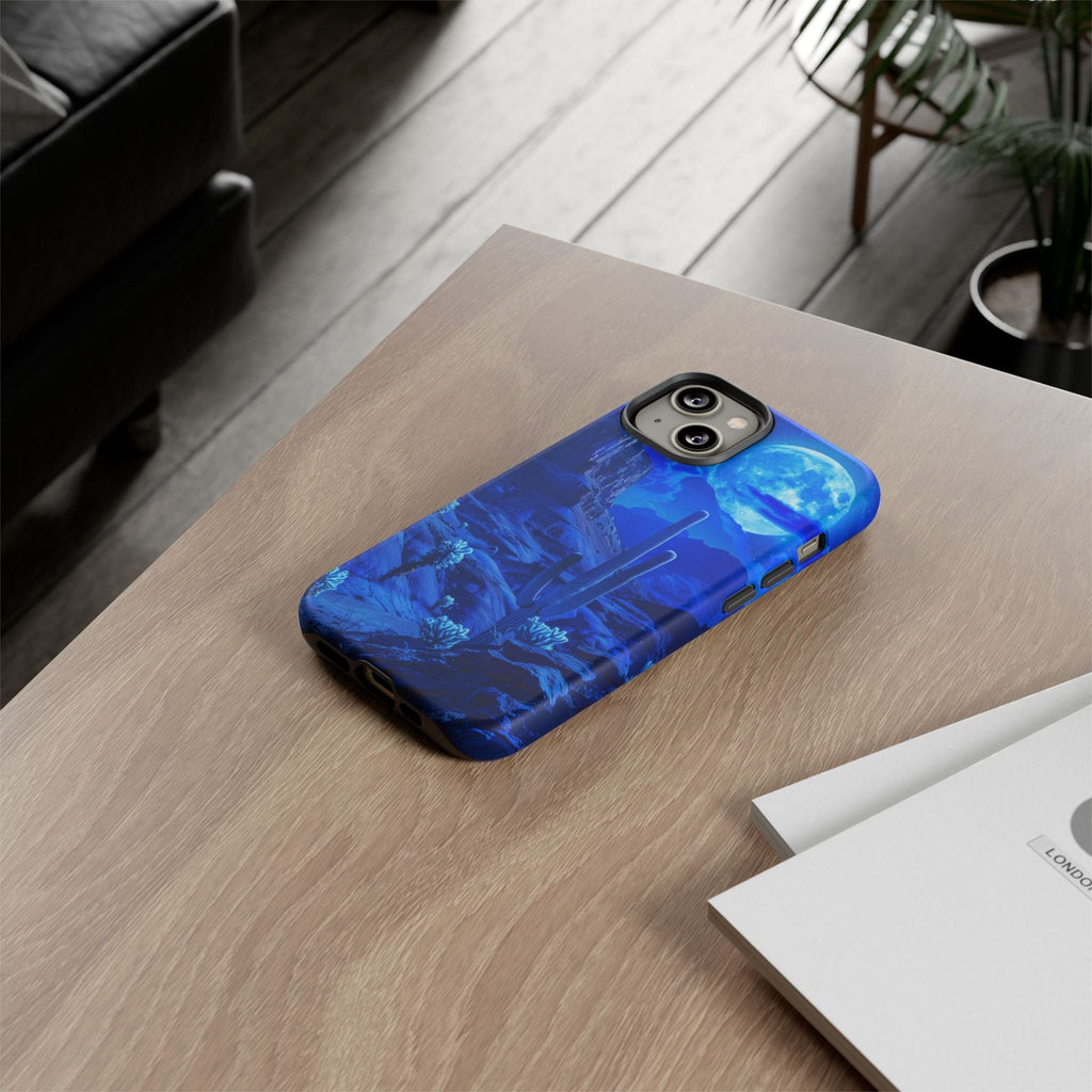 Blue Desert Moon Phone Case