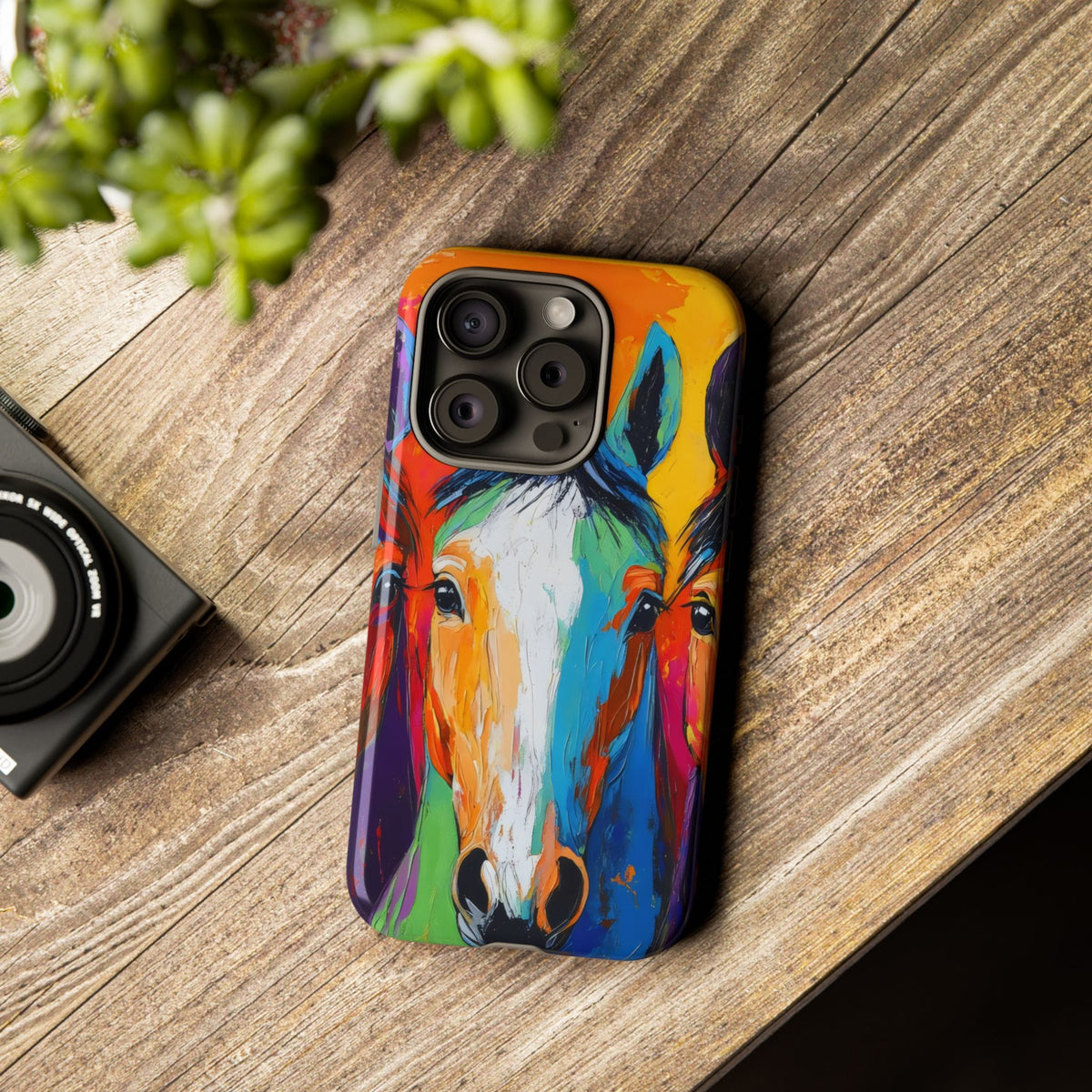 Colorful Horse Head Phone Case