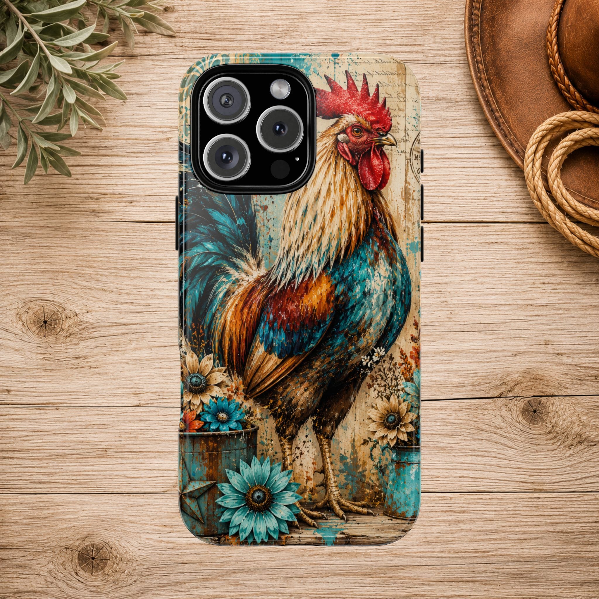 Rustic Farmhouse Rooster Phone Case