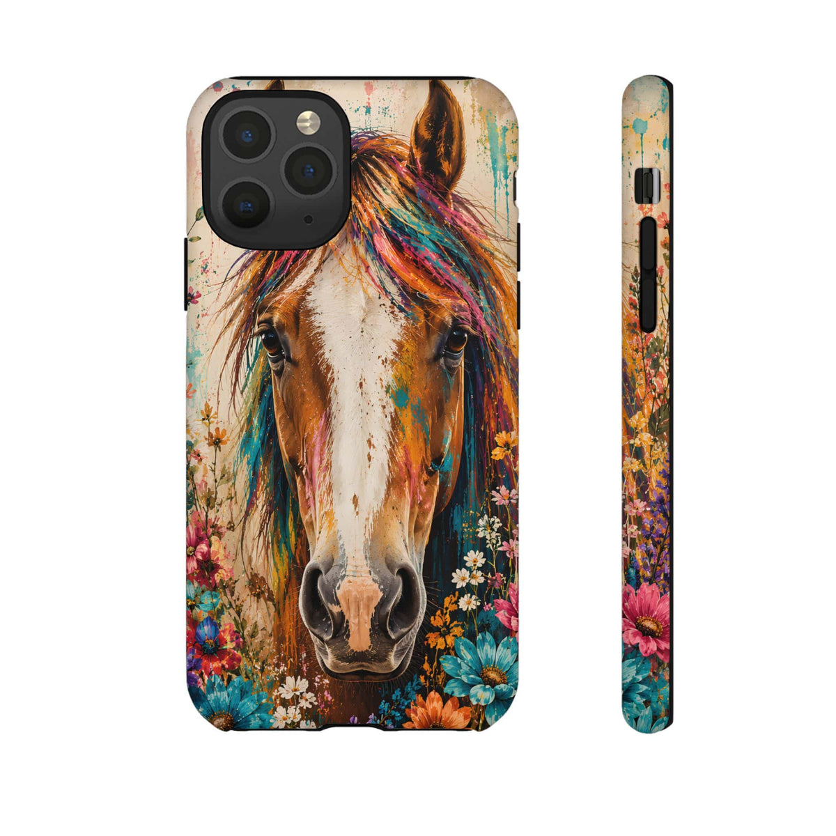 Boho Wildflower Horse Phone Case