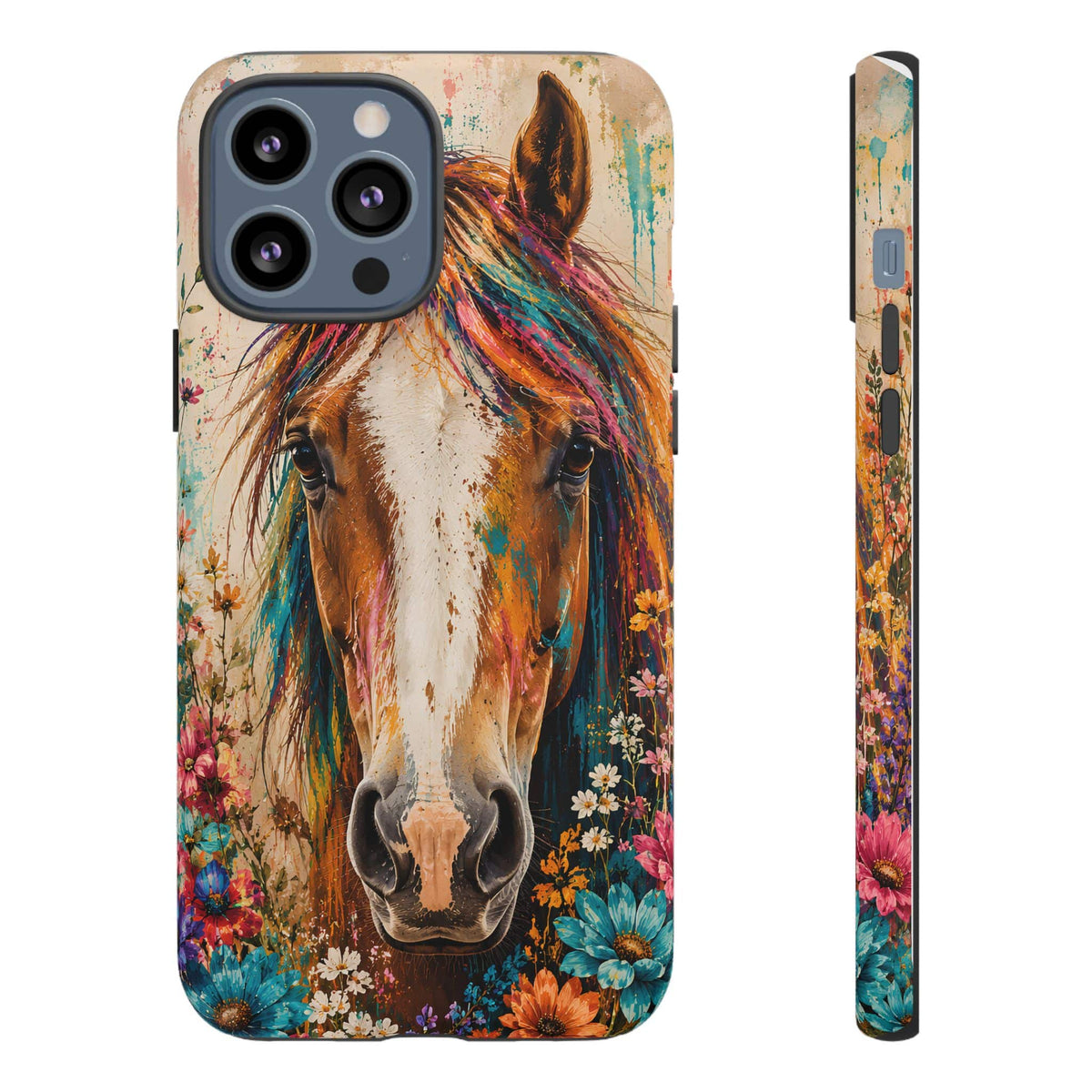 Boho Wildflower Horse Phone Case
