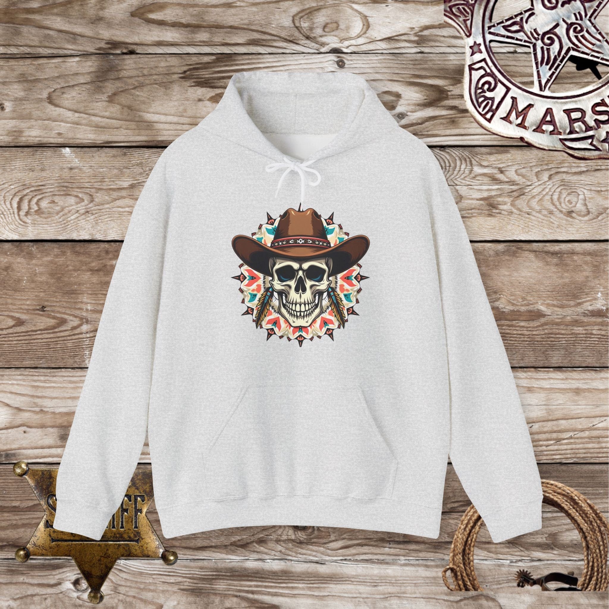 Cowboy Skelton Head - Hooded Sweatshirt