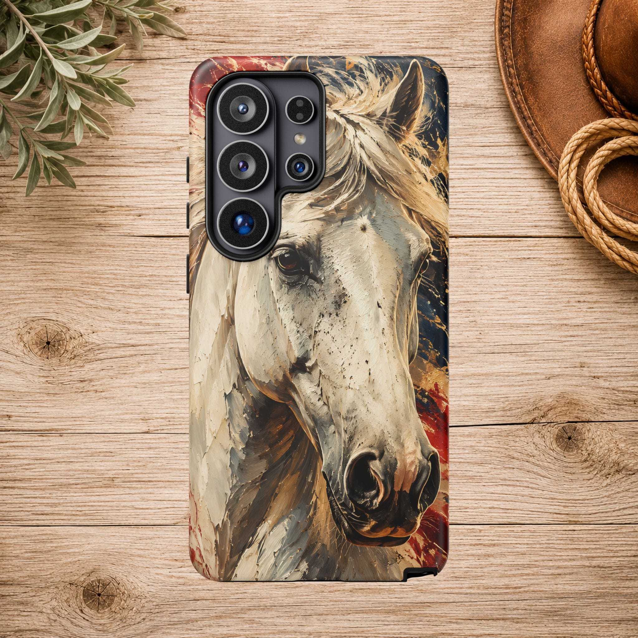 Patriotic White Horse Phone Case