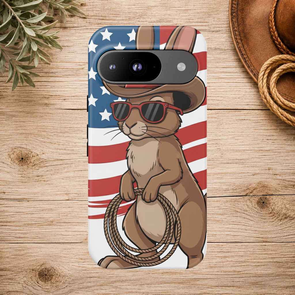 Patriotic Cowboy Bunny Phone Case