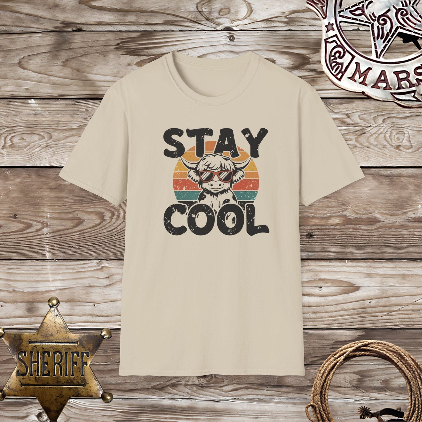 Softstyle Unisex T-Shirt:  Highland Cow Stay Cool