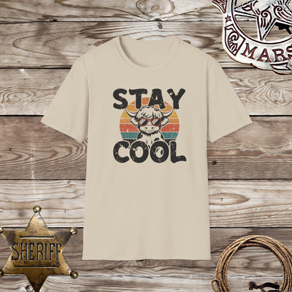 Softstyle Unisex T-Shirt:  Highland Cow Stay Cool