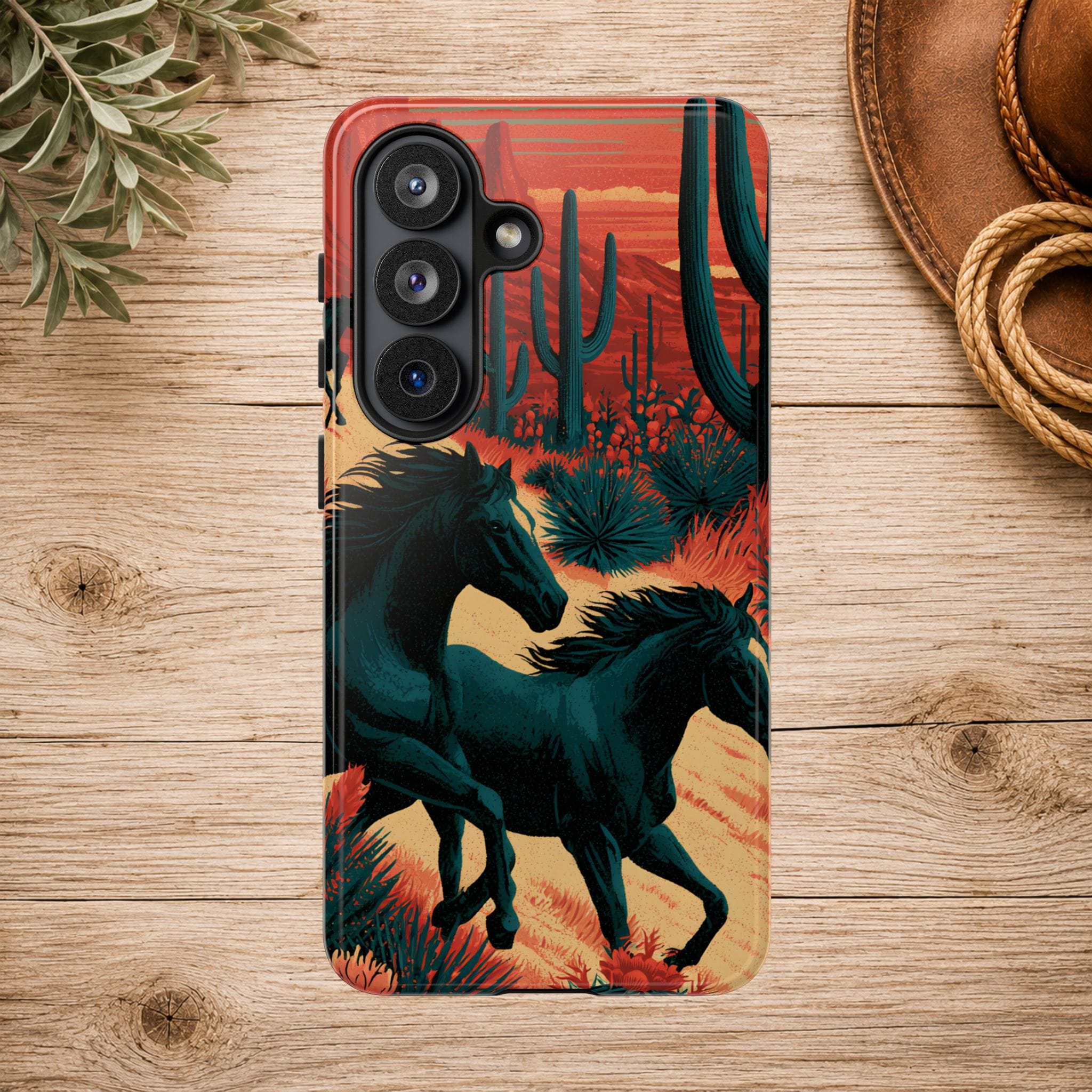 Desert Run Wild Horse Phone Case