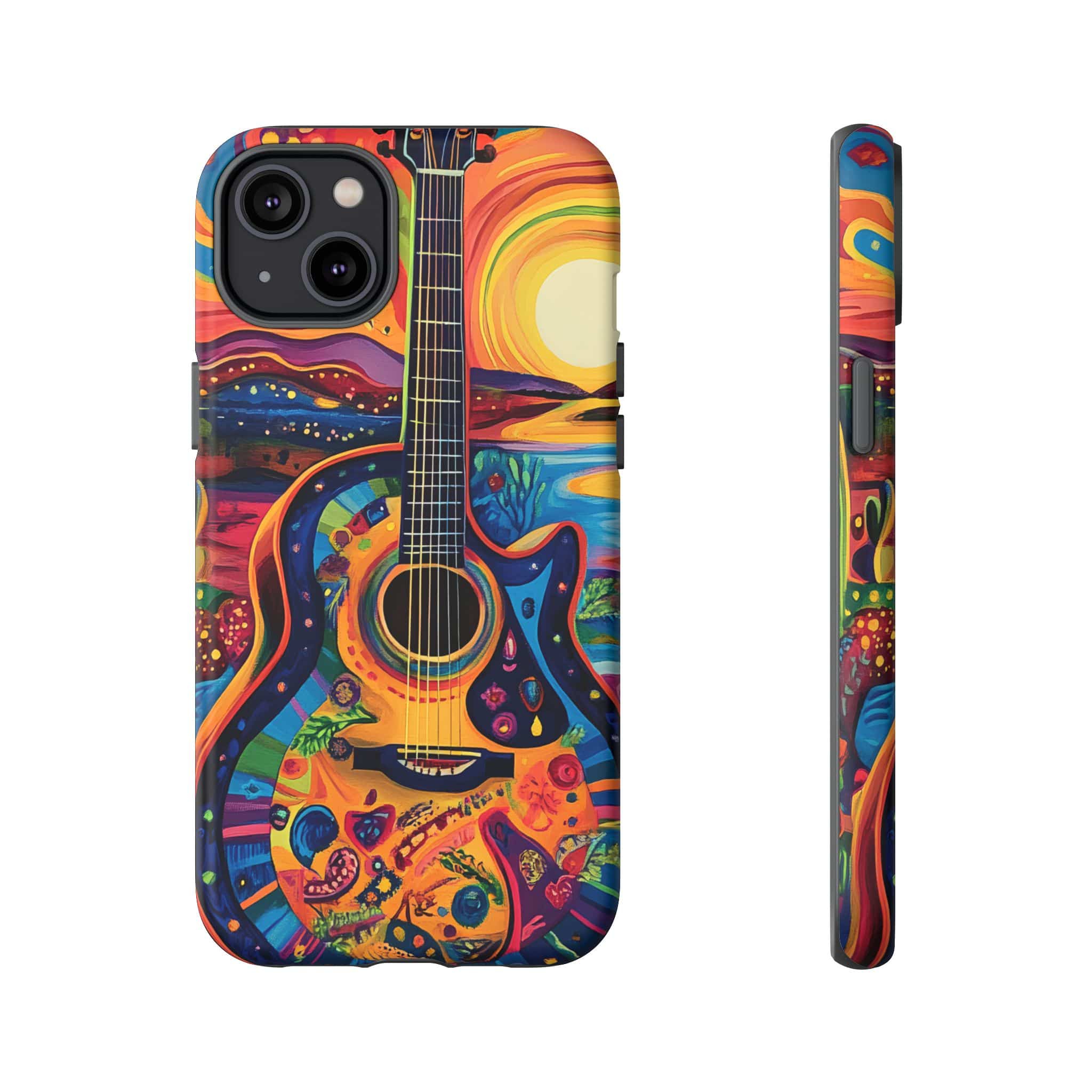 Psychedelic Sunset Guitar Phone Case