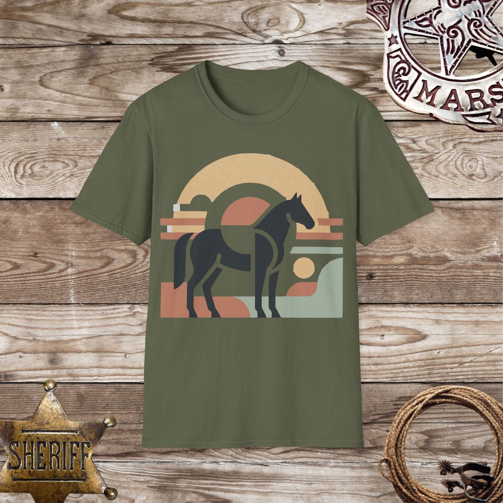 Retro Sunset Horse T-Shirt