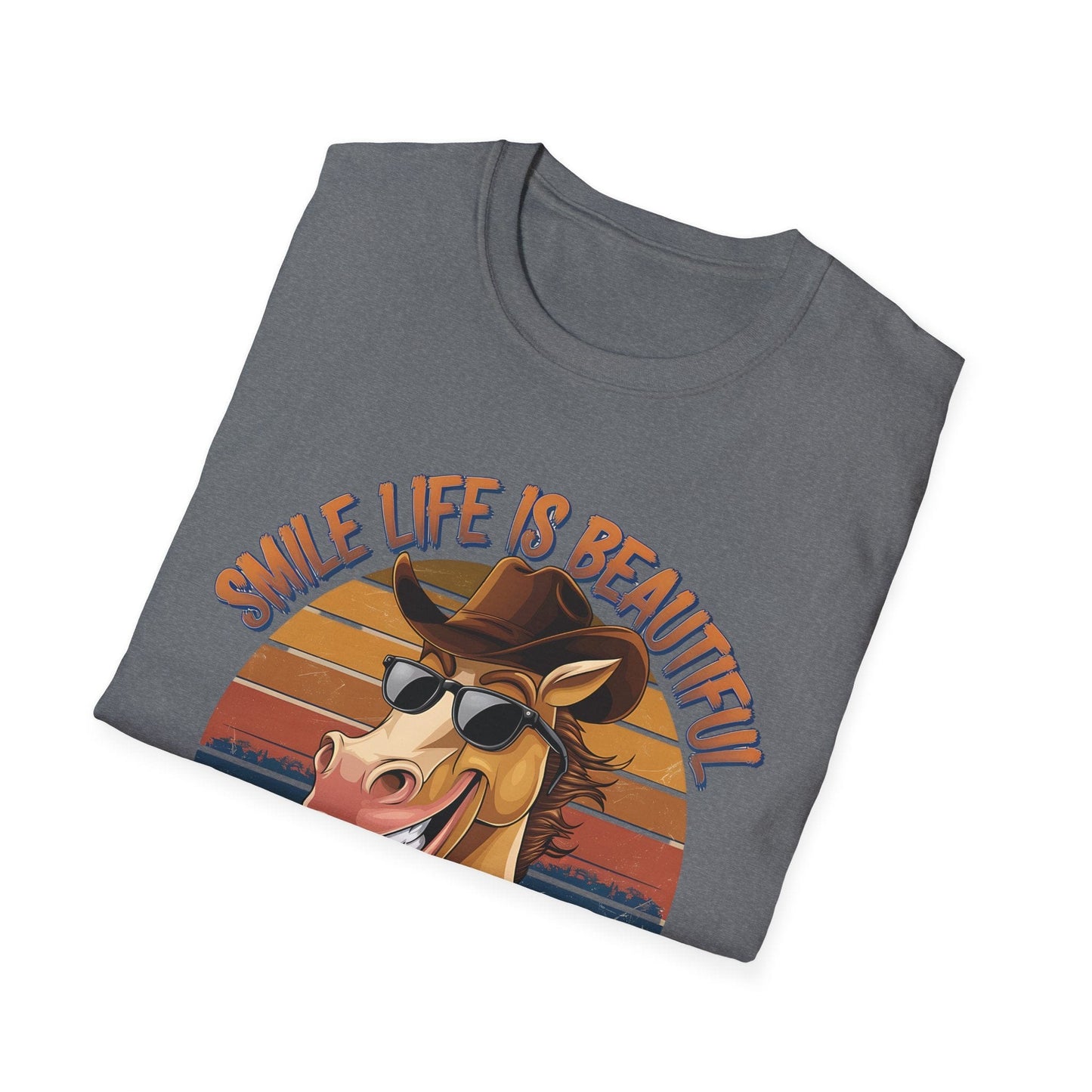 Softstyle Unisex T-Shirt: Smile Life is Beautiful