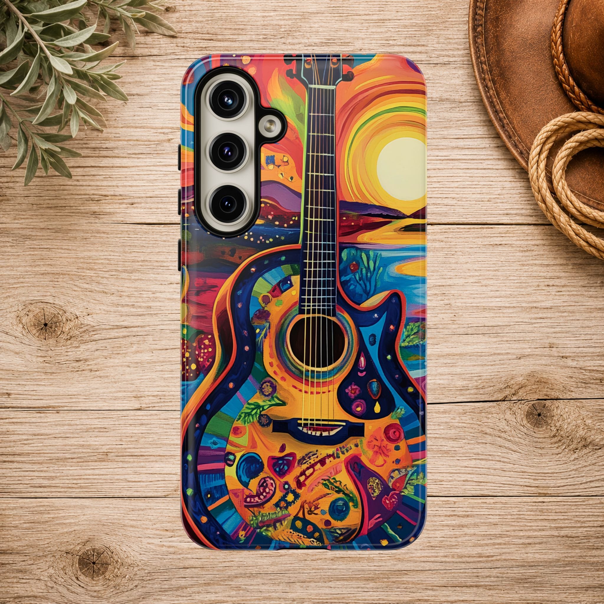 Psychedelic Sunset Guitar Phone Case