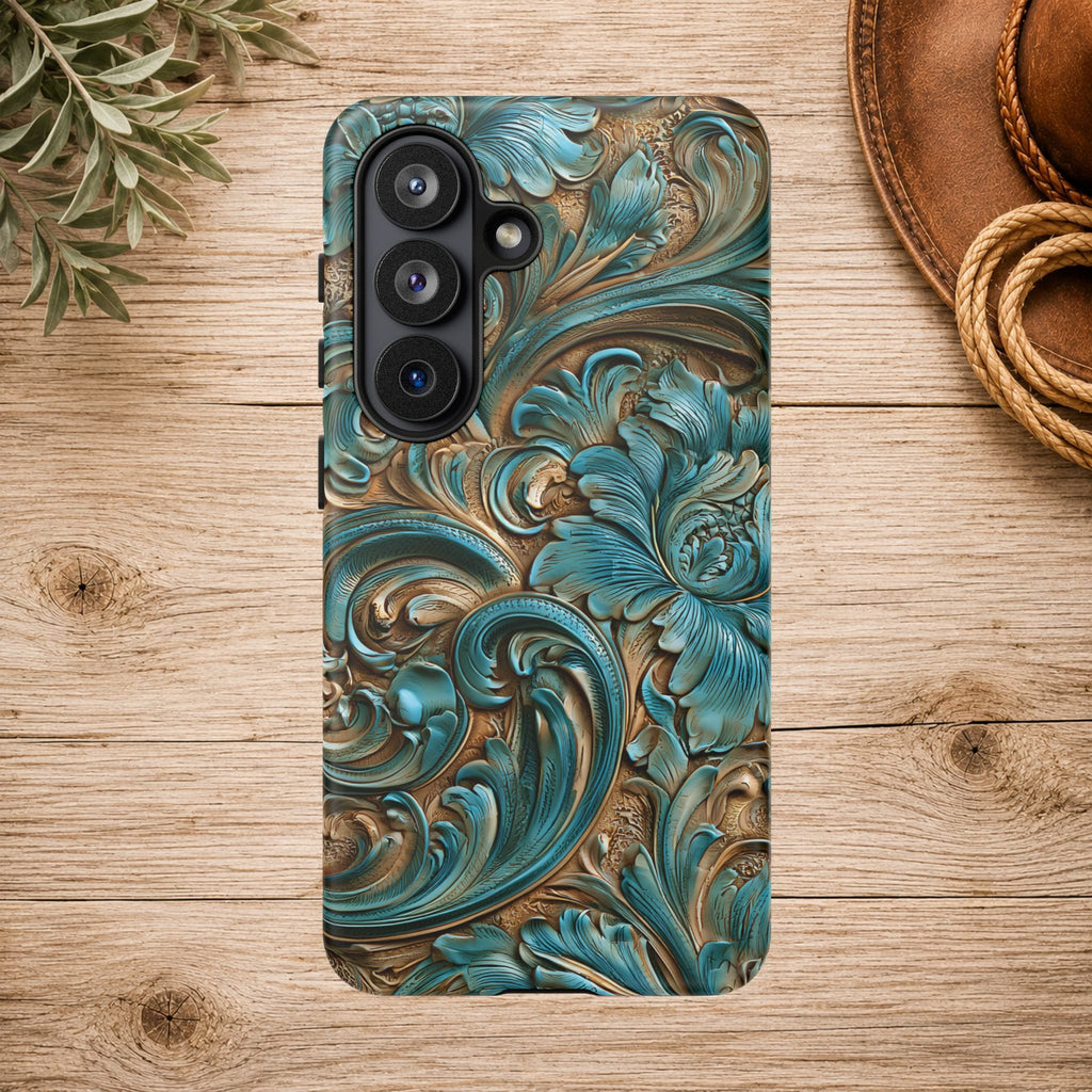 Turquoise  Western Tough Phone Case