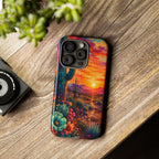 Desert Sunset Bloom Western Phone Case
