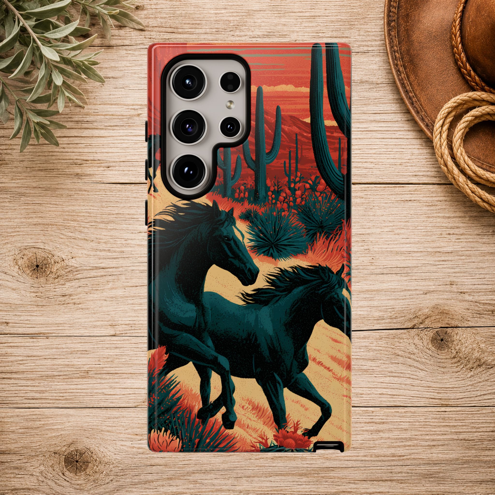 Desert Run Wild Horse Phone Case