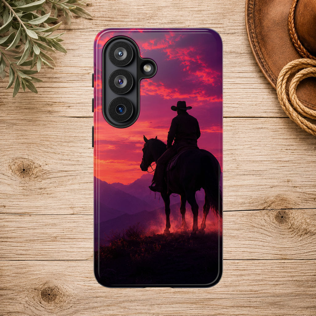 Cowboy Sunset Horseback Phone Case