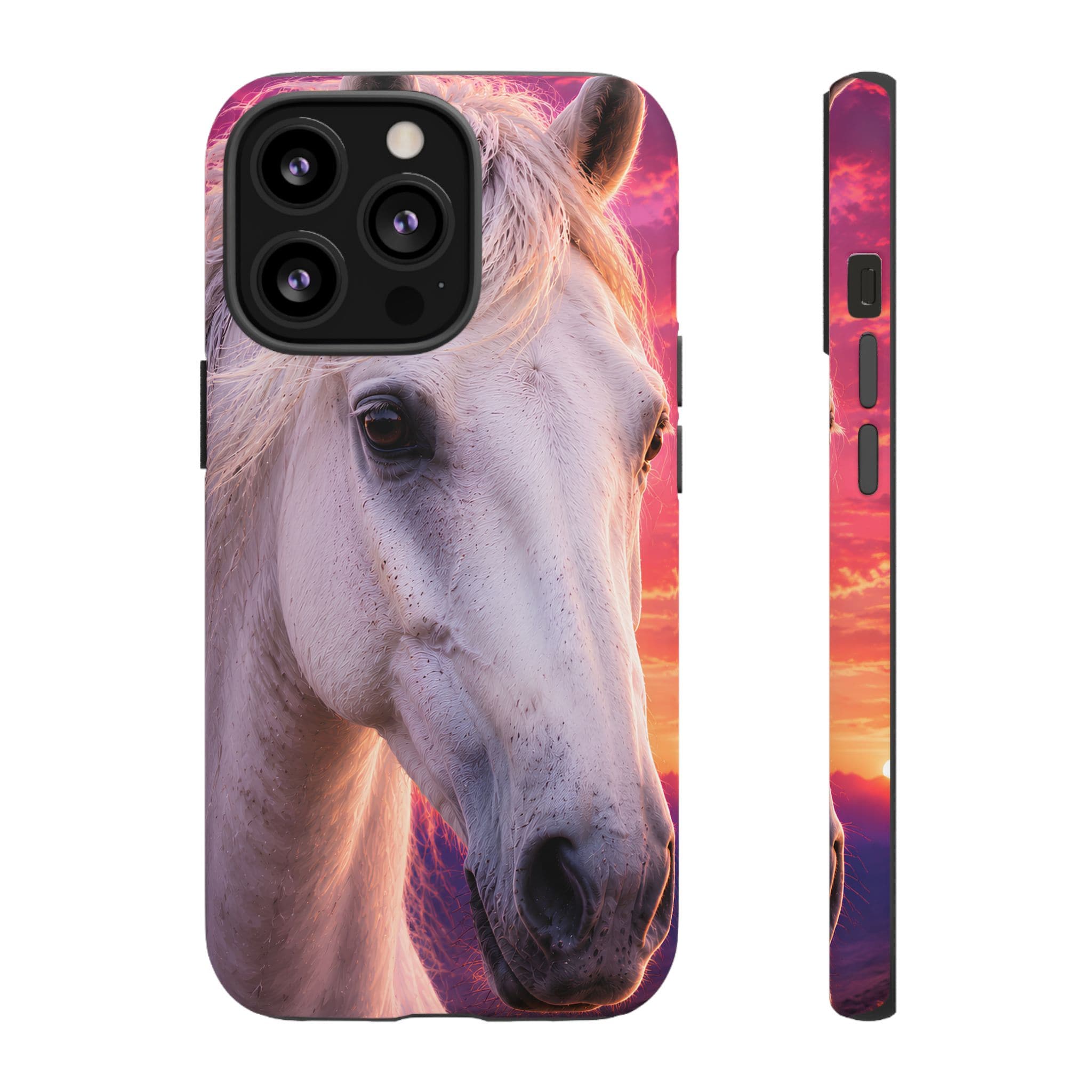 White Horse Sunset Phone Case