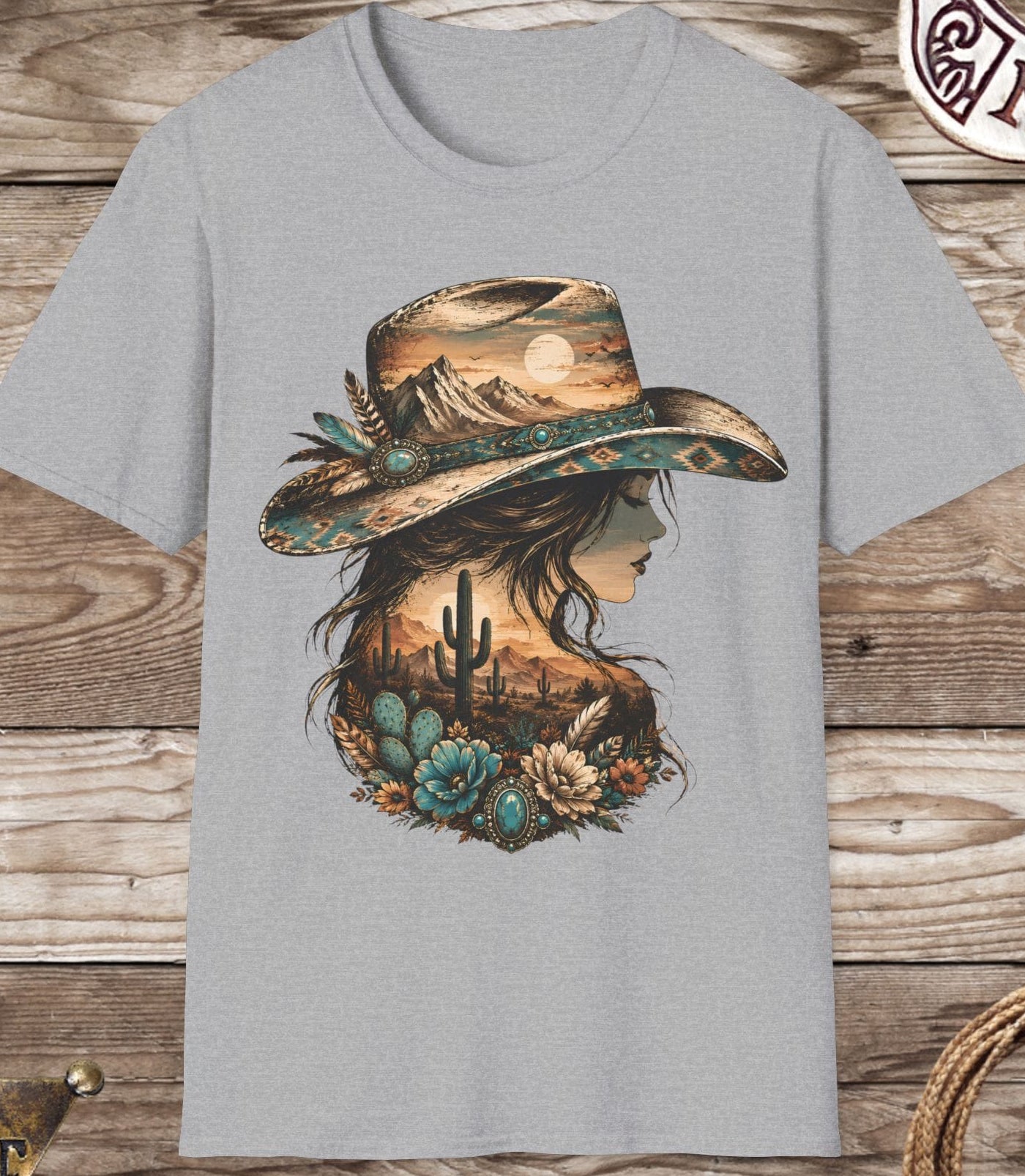 Desert Moon Cowgirl Western Graphic Tee