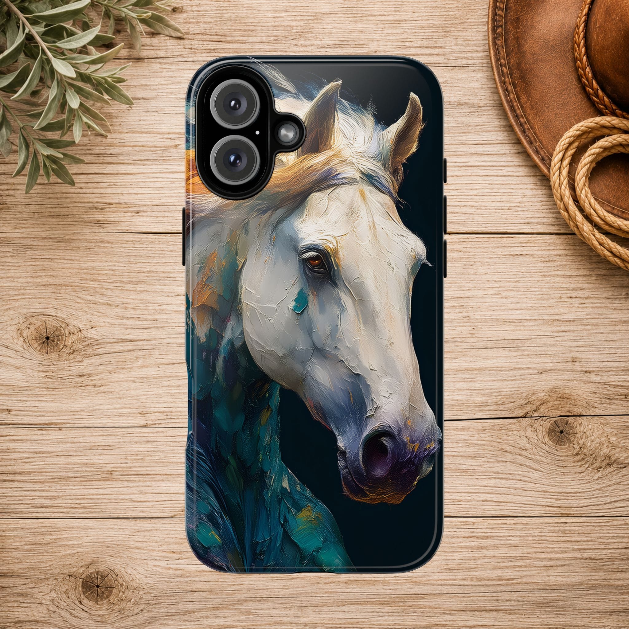 White Horse Art Phone Case