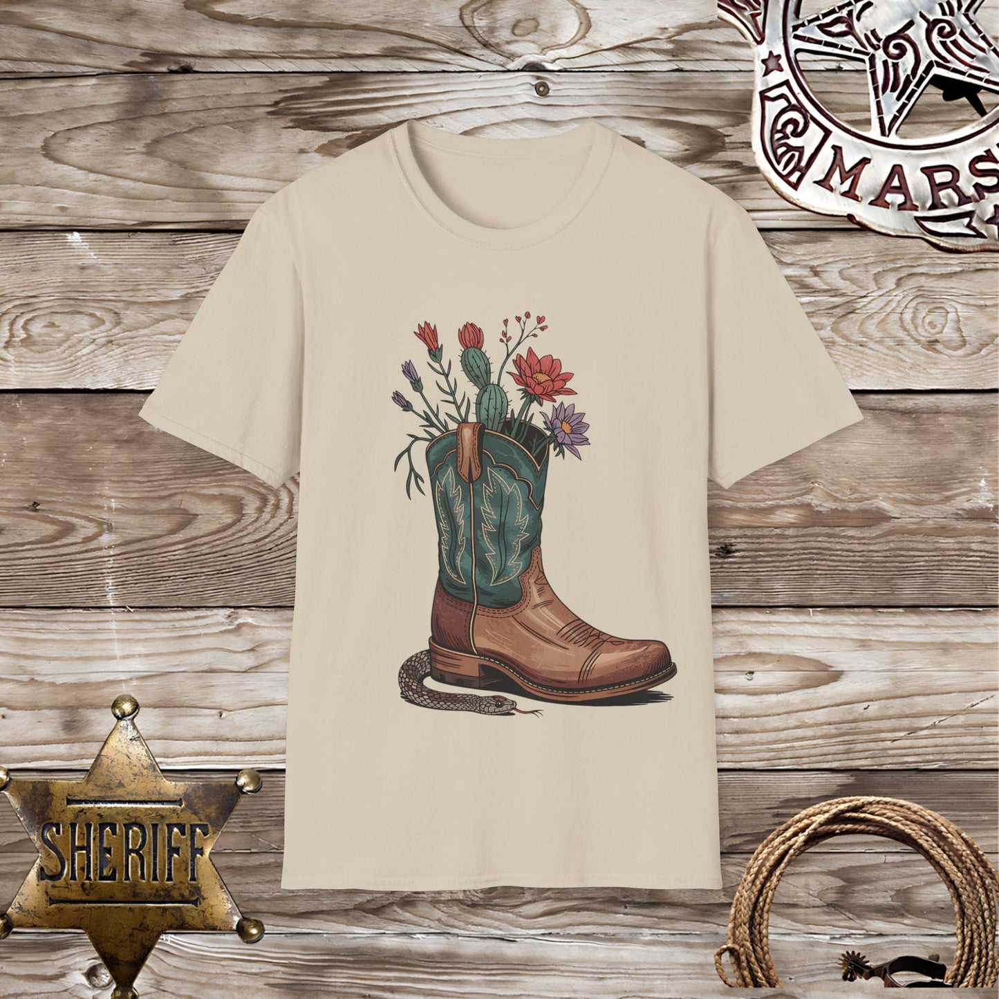 Floral Cowboy Boot with a Surprise