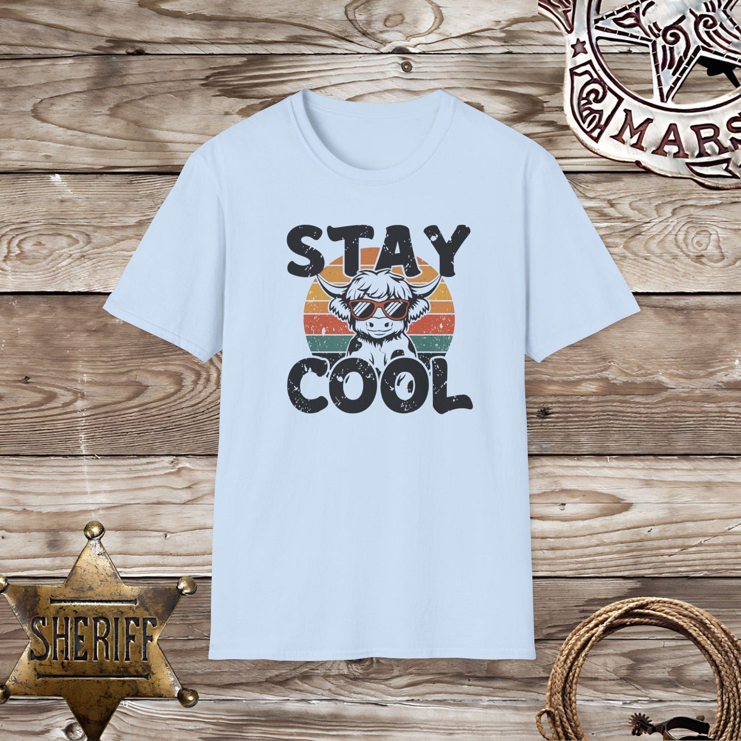 Softstyle Unisex T-Shirt:  Highland Cow Stay Cool