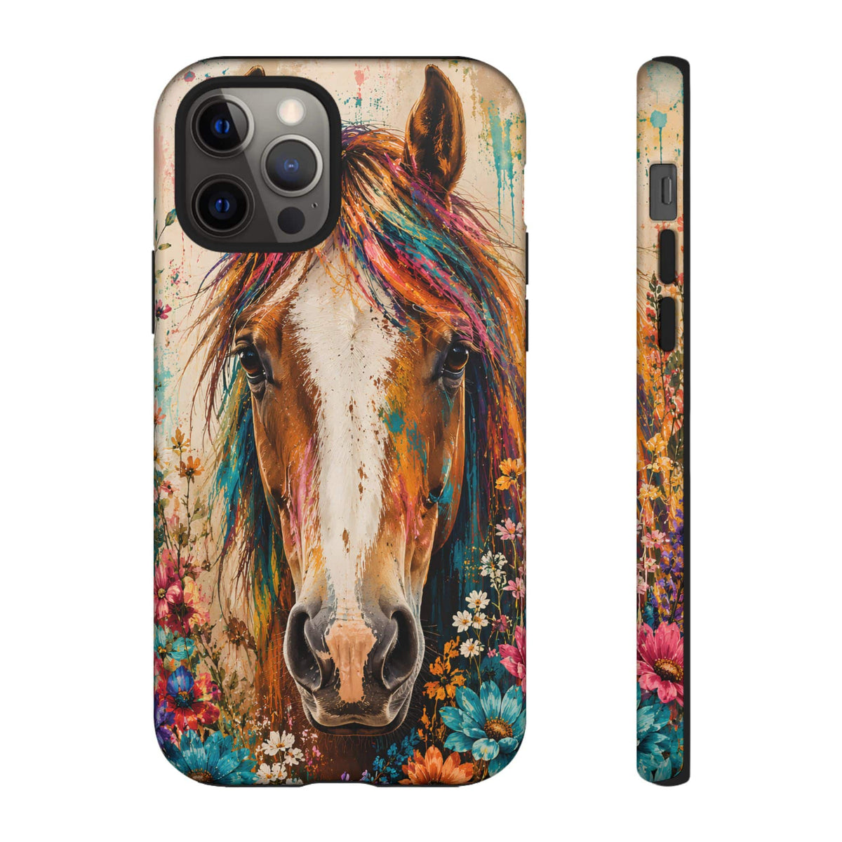 Boho Wildflower Horse Phone Case