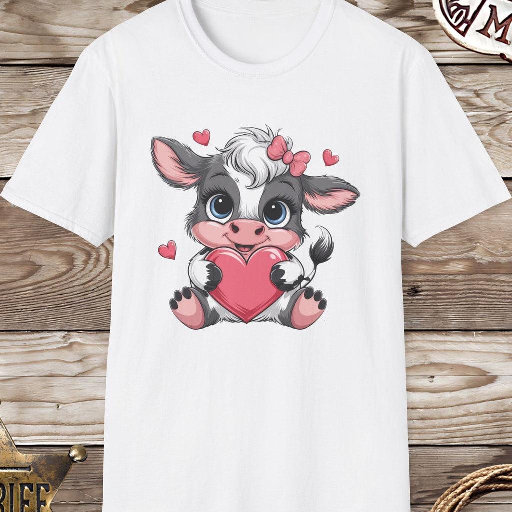 Baby Cow with Hearts-T-Shirt