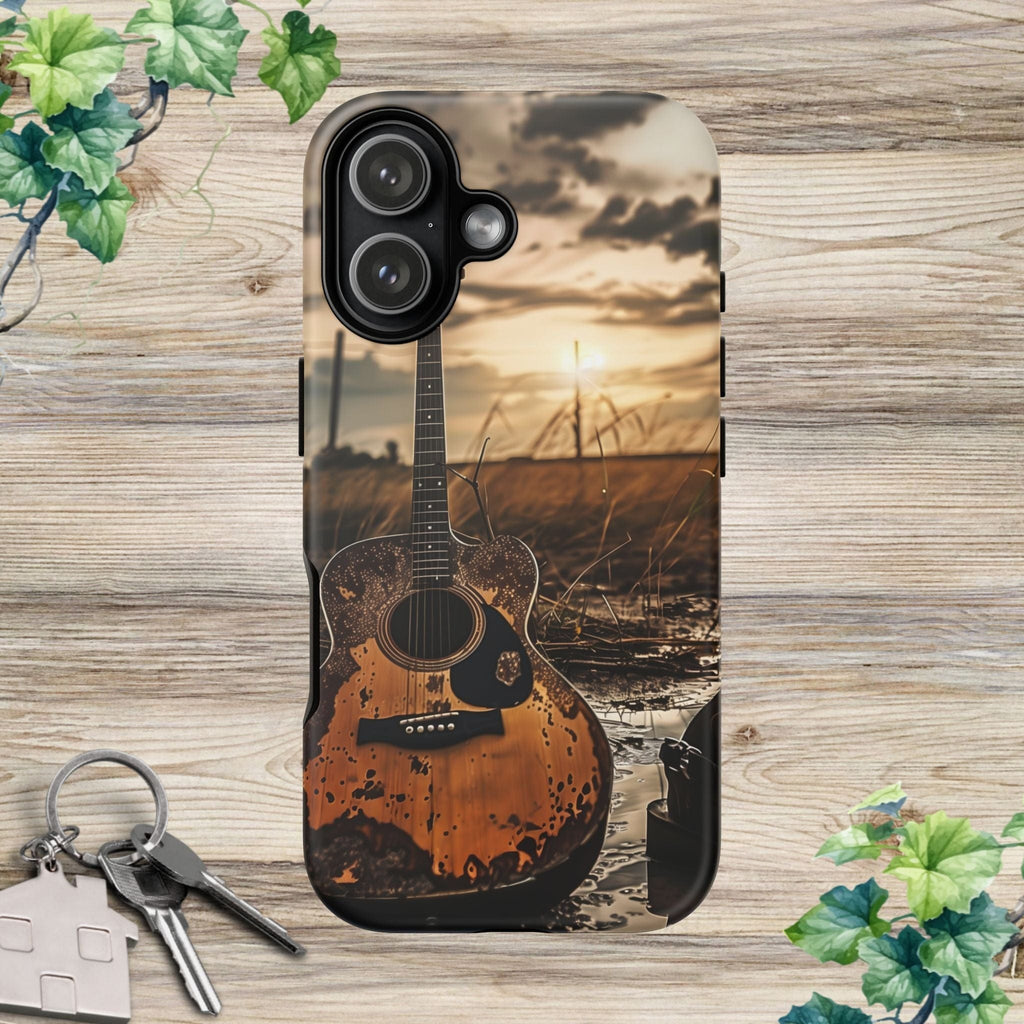 Guitar in a Wet Field -Phone Case