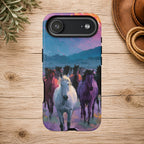 Wild Horses Sunset Mountain Phone Case