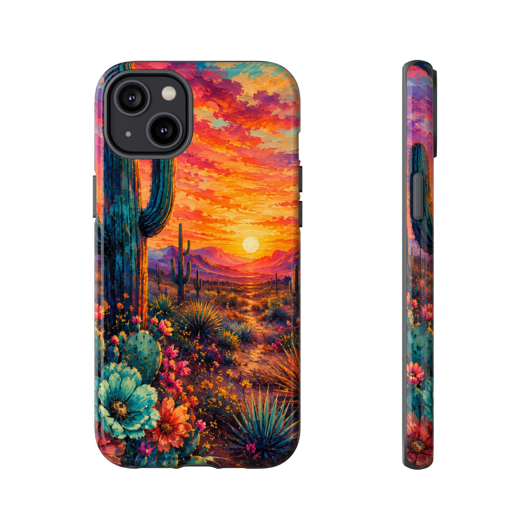 Desert Sunset Bloom Western Phone Case
